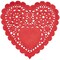 200 Pack Heart Shaped Paper Doilies - 4" Red Lace Dollies for Crafts, Valentine's Day Party Decor, Wedding Decorations